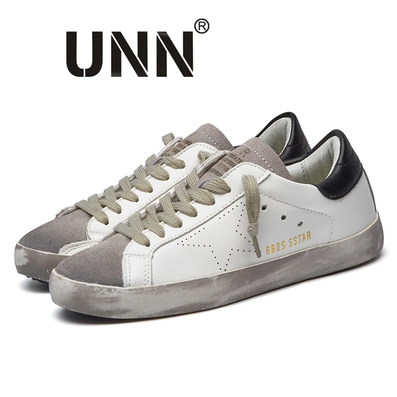 

UNN New Brand Designer Goose star Golden PU Leather Casual Shoes Men Sneakers Footwear Zapatillas tenis masculino adulto