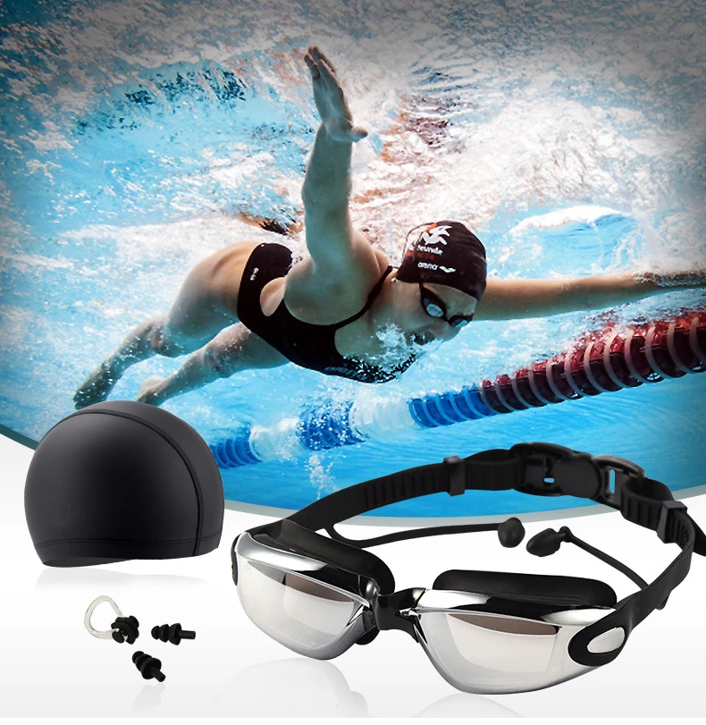 3 шт./компл. близорукость Плавание ming очки HD близоруких плавательные очки, плавательные очки УФ Анти-туман близорукие Плавание ming очки для бассейна