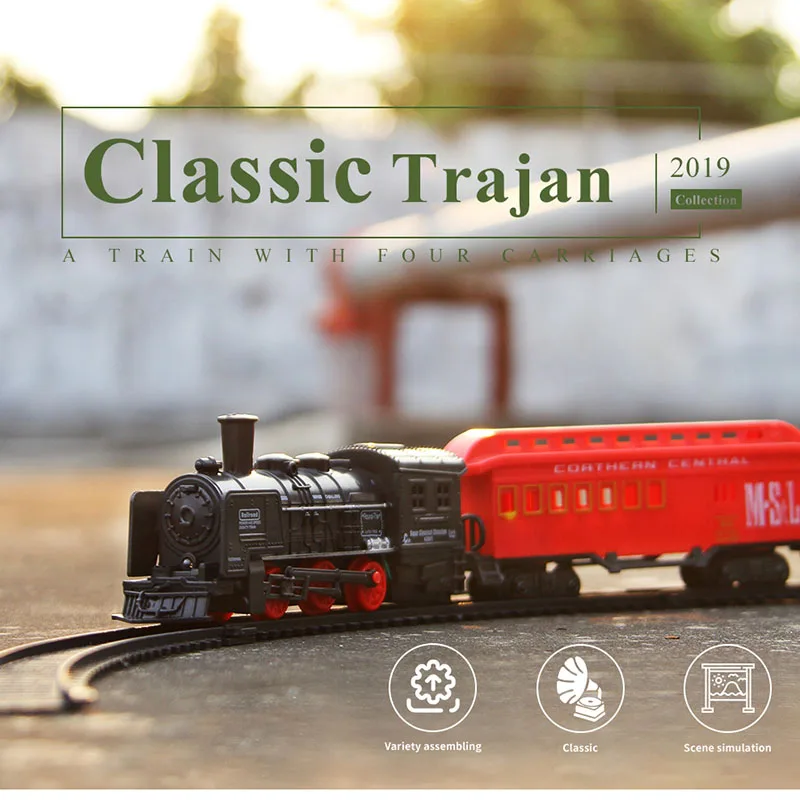 

Easy & Safe Railway Tanjan Colors Alloy Material Racing Track Set Flexible Race Tracks Electronic Trains Toys For Children