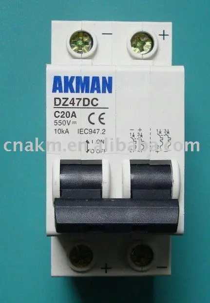DZ47 63 Type 2P DC Circuit Breaker ( DC MCB Mini Circuit