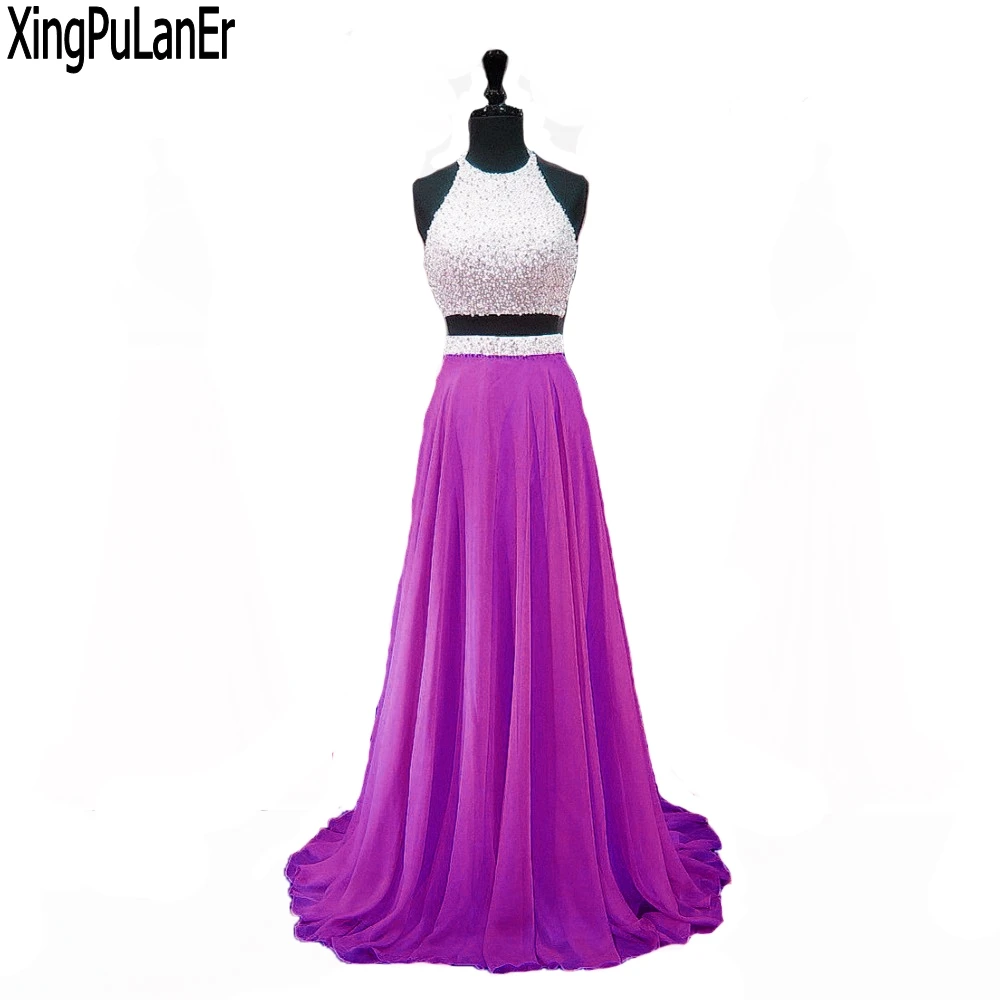 Платье de soiree длинное вечернее платье из шифона без рукавов с глубоким вырезом