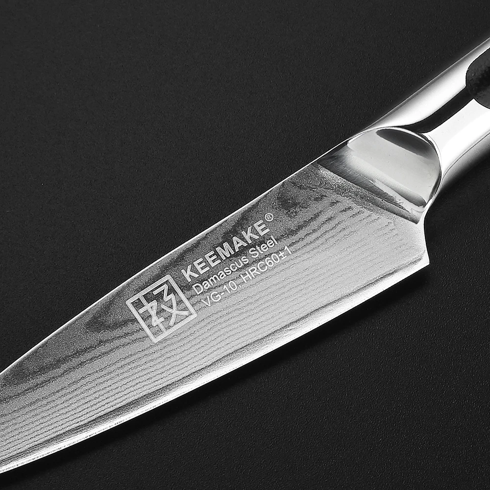 KEEMAKE 3 шт. набор кухонных ножей Santoku универсальный нож шеф-повара японский VG10 Дамасская сталь бритва острый поварской резак инструменты G10 Ручка