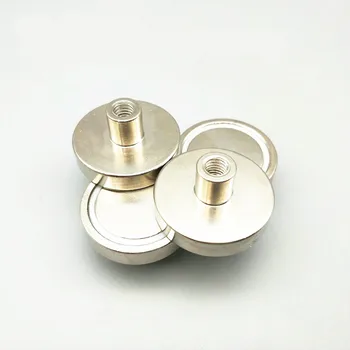 

Mounting Magnet Diameter 48mm Cup Lathed Magnetic Pots with Female Thread Neodymium Permanent Strong Holding Picking Up Suck