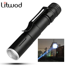 Litwod Z25 Мини светодиодный фонарик ZOOM 7 Вт Q5 2000LM водонепроницаемый фонарь светодиодный масштабируемый фонарь AAA светодиодный аккумулятор для кемпинга