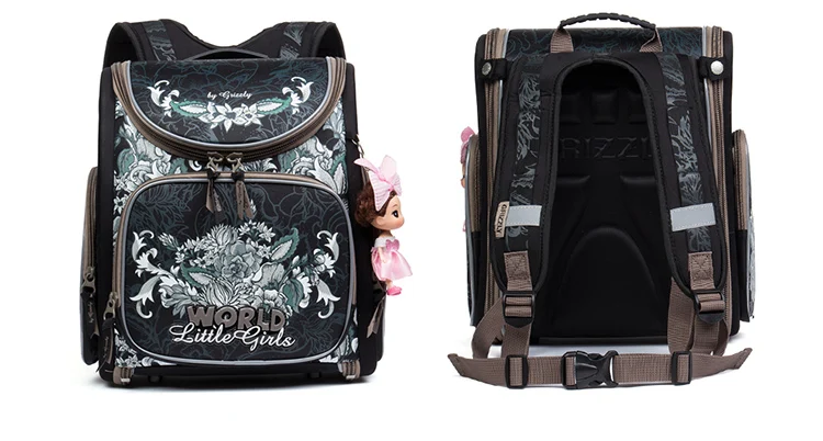 Гризли России новые детские школьные рюкзаки для девочек цветочный принт Рюкзаки Большой ёмкость складной ортопедические Дети сумка Bolsas