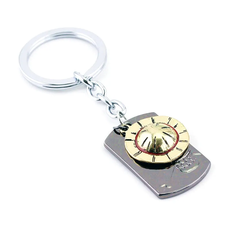 

Japan Anime Jewelry Key Chain One Piece Luffy Straw Hat Skull Dog Tag Pendants Keychain Alloy Keyrings Key chain chaveiro