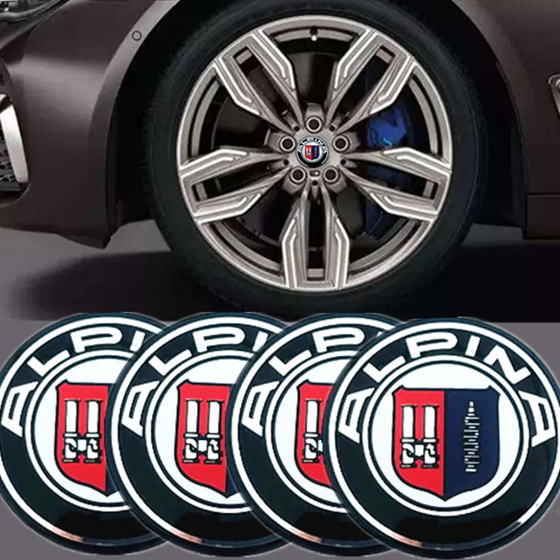 CDIY 4 шт./компл. 56 5 мм 65 алюминиевые фотонаклейки для BMW ALPINA Logo E46 E39 E90 E60 E36 F30 X5 E53