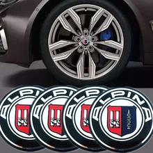 CDIY 4 шт./компл. 56 5 мм 65 алюминиевые фотонаклейки для BMW ALPINA Logo E46 E39