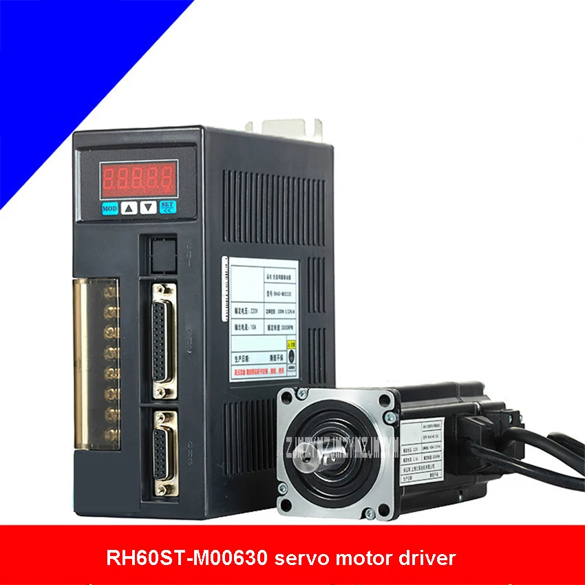 

Single-Phase AC Servo Motor Drive RH60ST-M00630 0.64N.M 3000r/min Servo Motor Driver Set With 3M Extension Cord 110V/220V 200W