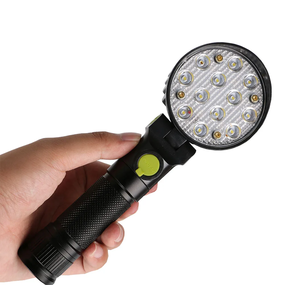 

Portable LED Flashlight Work Light USB Lantern with Magnet Hanging Hook for Outdoors Camping Sport Traffic Control Warning Lamp