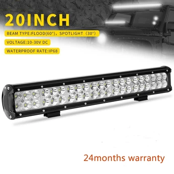 

20 inch Dual Rows LED Work Light Bar Combo Beam 12V 24V For Truck Tractor ATV 4X4 SUV Boat 4WD 126w LED Bar Light Lamp