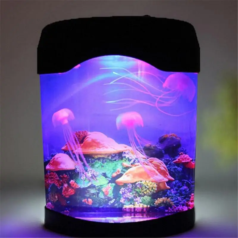 Home Decor красочные led Медузы Tank Море мир плавание настроение лампа ночник