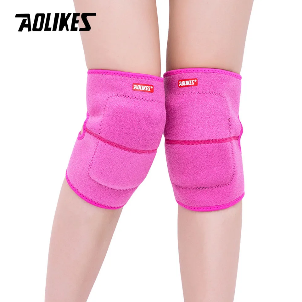 AOLIKES 1 زوج الكبار الرقص الكرة الطائرة التنس الركبة منصات سلامة الركبة دعم الرياضة رياضة نيبادس الركبة حماية