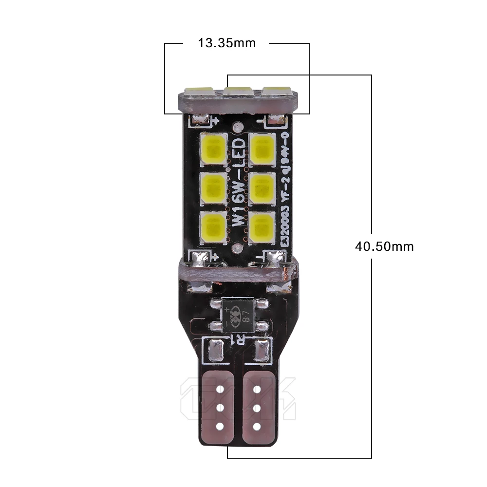 10 шт в упаковке, новая Canbus 7,5 Вт T15 светодиодный W16W t10 15SMD Автомобильный светодиодный T10 15 Светодиодный 2835 SMD Нет Ошибка сигнал заднего хода задний фонарь белый стайлинга автомобилей