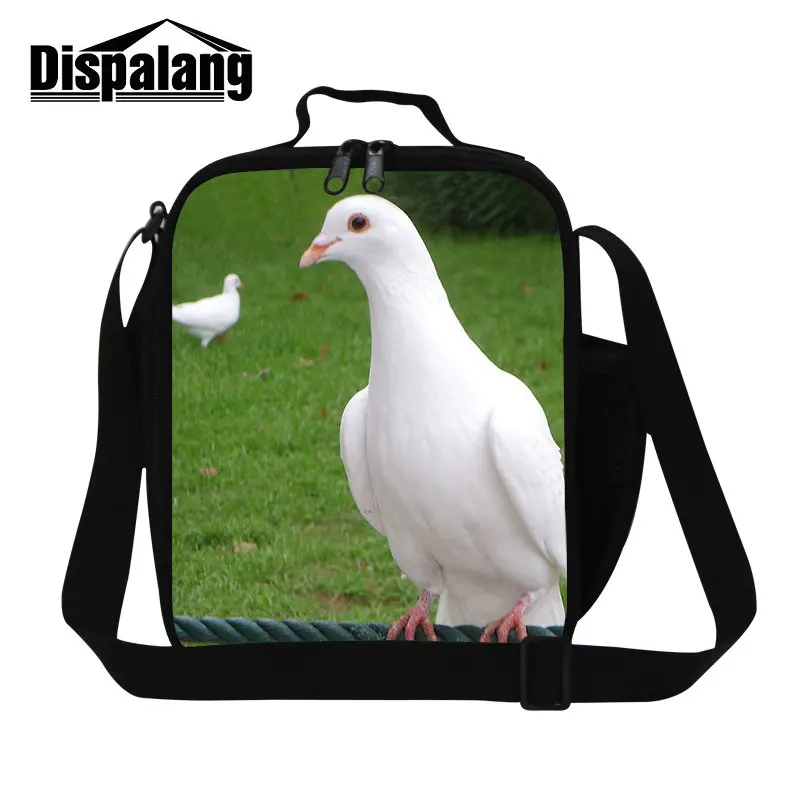 Dispalang 3D dove pigeon print lunch bags for kids thermal insulated