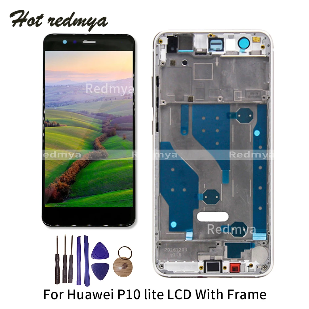 

5.2"lcd P10 Lite For Huawei P10 Lite LCD Display Touch Screen Digitizer Assembly P10 Lite WAS-LX1 WAS-LX1A WAS-LX2 WAS-LX +Frame