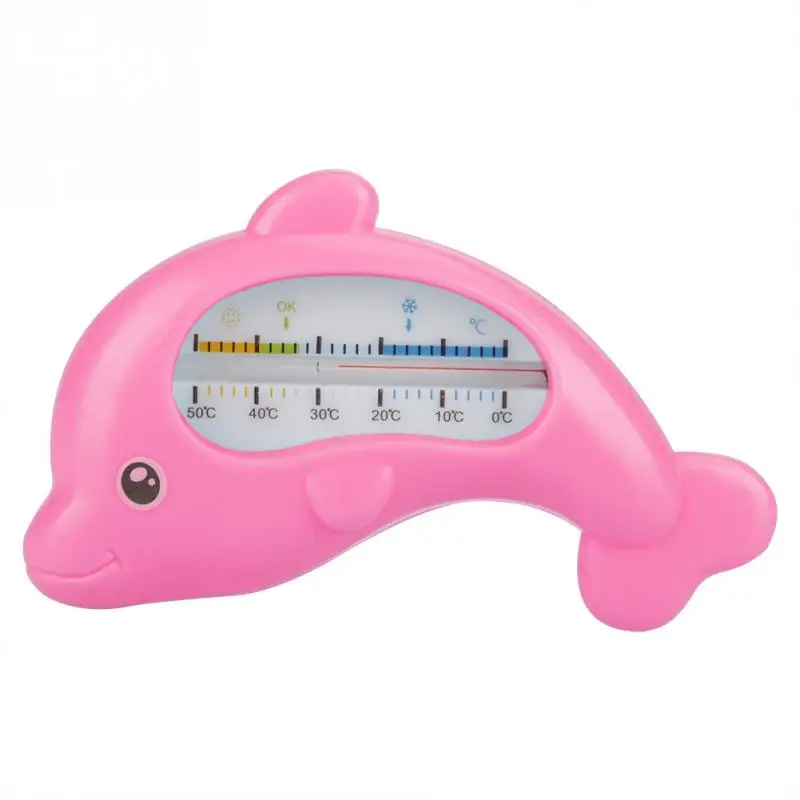 Мультяшный детский водный термометр Дельфин Детский термометр для ванны игрушка пластиковая Ванна датчик воды термометр для душа малыша - Цвет: Pink Dolphin