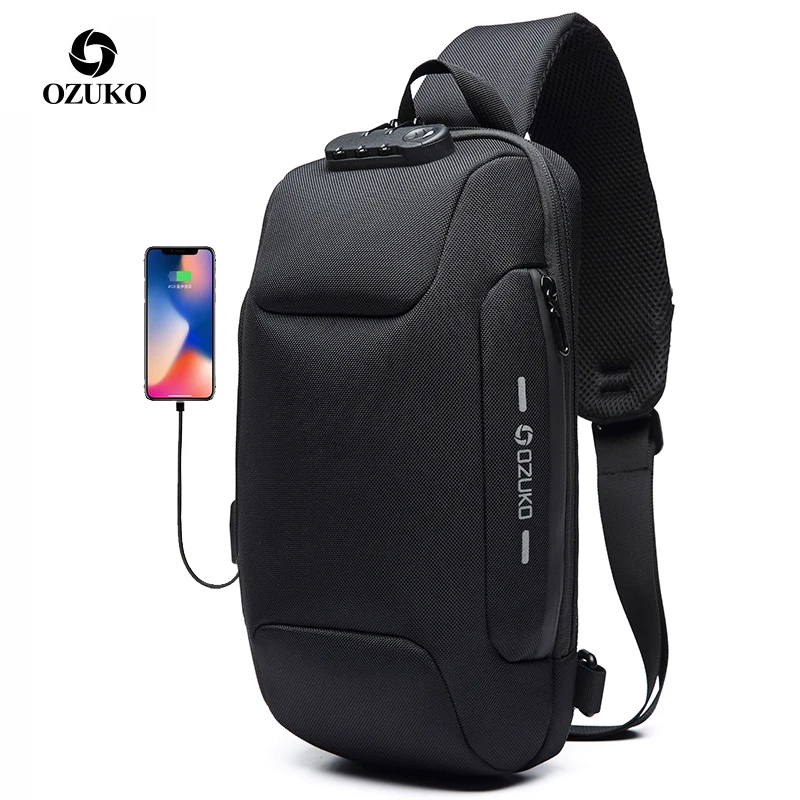 

Brand High Quality Multifunction Crossbody Bag Men Anti-theft Shoulder Messenger Bags Male Waterproof Short Trip Sling Chest Bag