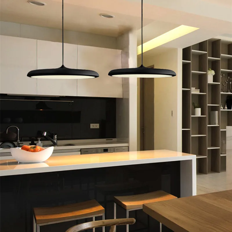 Black Pendant Lighting Bar Modern Led 