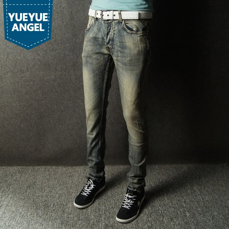 Nuevos Pantalones De Mezclilla Ajustados Estilo Italiano Vintage
