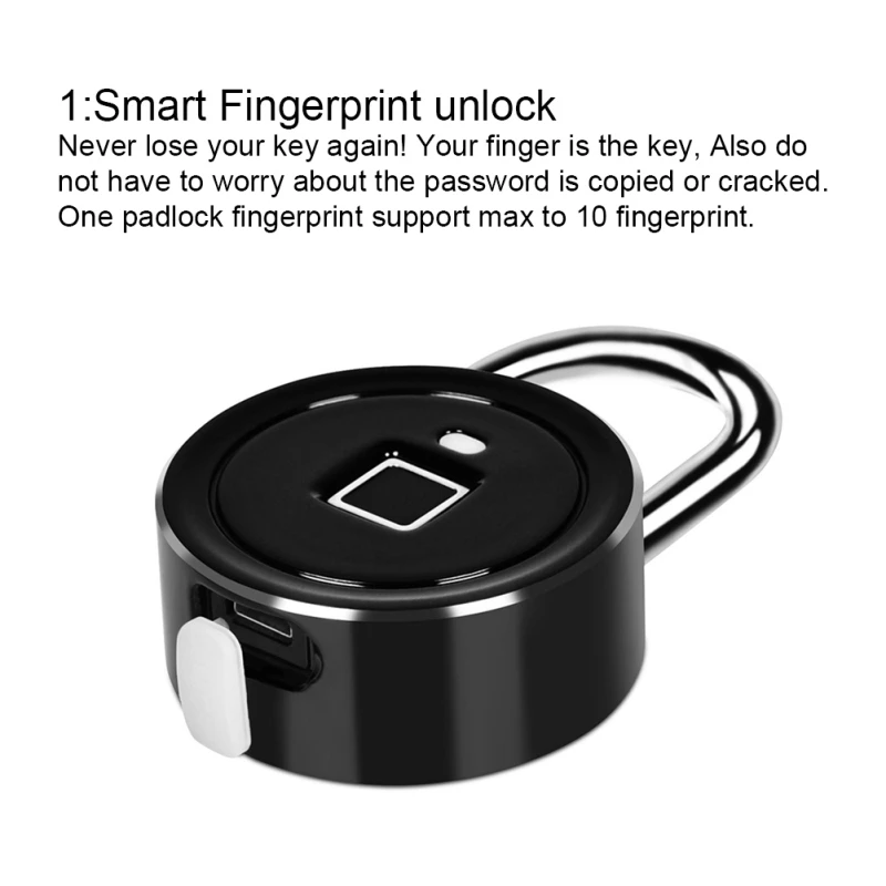 

Waterproof Home Use Portable SD10 Fingerprint Lock Smart Family Door Locking Travel Suitcase Hand Bag Padlock