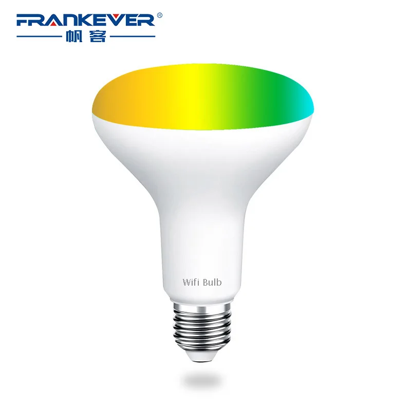 

Frankever WiFi Smart Bulb E27 E26 RGBW 7W Dimmable LED Light Wireless Remote Control Work with Alexa google home