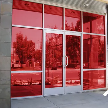

HOHOFILM Red Decorative Window Film Glass Tint Sticker Glass Sticker for home Office High Quality 60''x20'' Cool