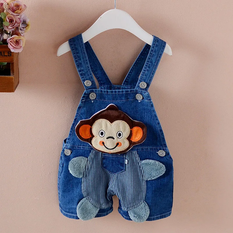 Children Boys Overalls Toddler Baby Clothing Casual Denim Pants Cartoon Jumpsuit