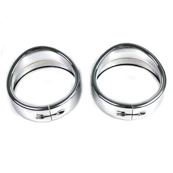 

FADUIES Motorcycle accessories Chrome 4.5" 4 1/2" LED Auxiliary light Visor Style Headlamp Trim Ring For Harley Motorcycle