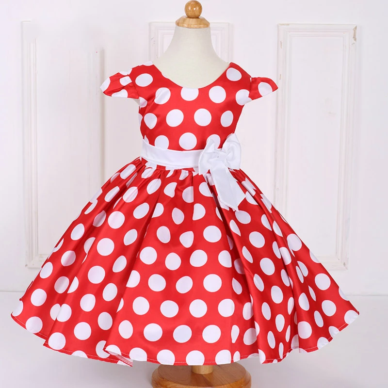 

MQATZ New Arrival Girl dress Cute Girls Princess Birthday party Dress Baby Girl Dot Wedding Party Dresses First Communion Wear