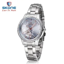 Mode SKONE Robe Femmes Montres Top Marque De Luxe Casual Femme Quartz Montre Gravé Cadran Horloge Relogio Feminino Montre Femme