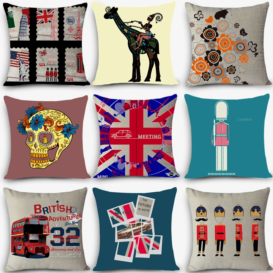 Cheap Car Seat Linen Cushion Nordic Vintage Outdoor Chair Cushions Home Decor For Sofas Uk London Pillow Anti Decubitus Myj I9 Cushions Home Decor Chair Cushionoutdoor Chair Cushions Aliexpress