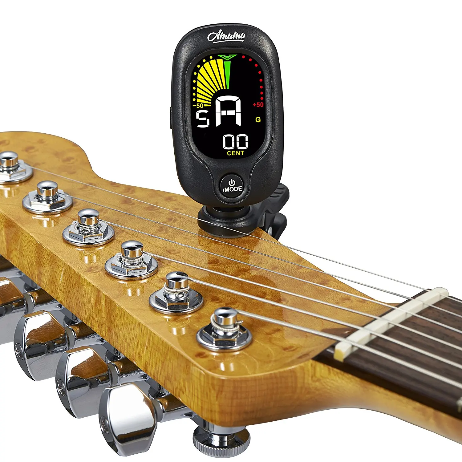 1X Flanger Clip-On Empfaenger fuer alle Instrumente - mit Gitarren-, Bass-,