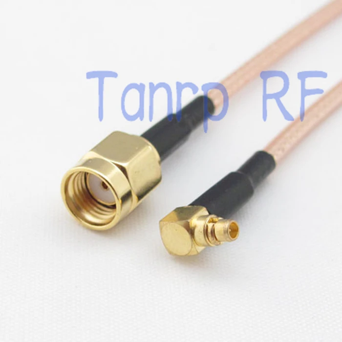 

6in MMCX male plug right angle to RP SMA male RF adapter connector 15CM Pigtail coaxial jumper cable RG316 extension cord