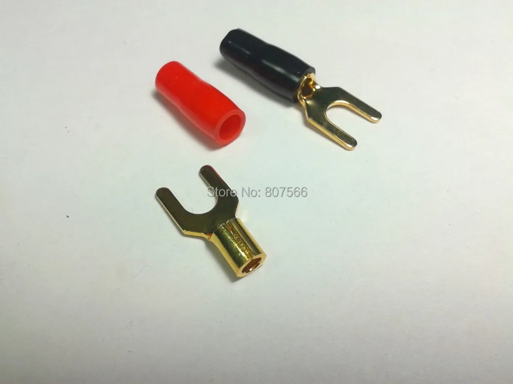 10 шт. бесsolderless Eico Amp динамик банан лопата вилка позолоченная|plug gold|plug speakerplug banana |
