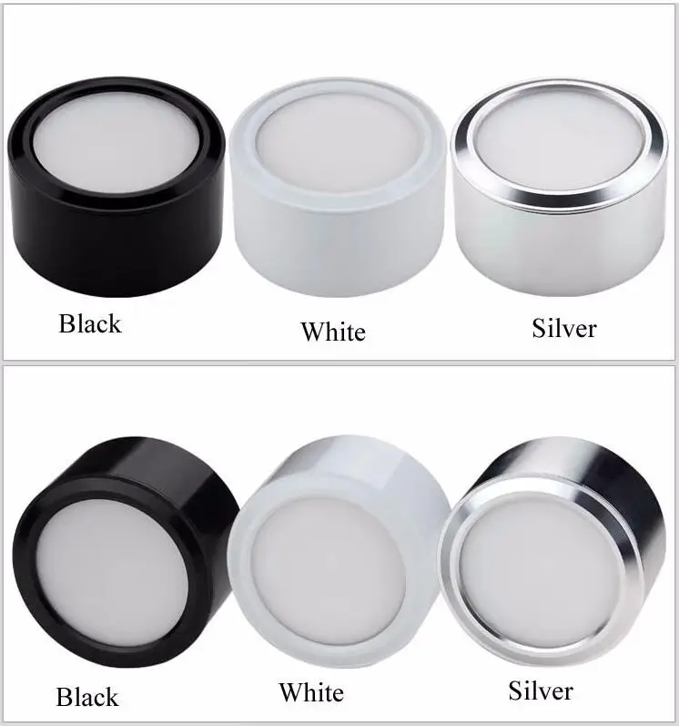 

High Quality Frosted PC 9W Warm Cold White cob Led Downlight Dimmable surface mounted led fixture spotlight lamp AC85-265V