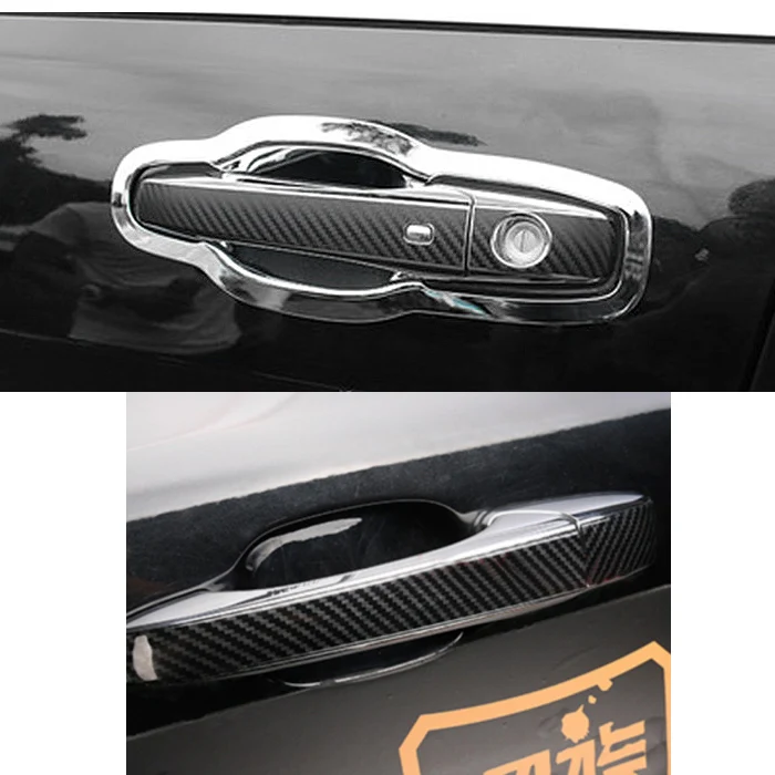 Pcmos nuevo manijas de puerta Exterior 8 piezas ABS de fibra de carbono partes de Exterior para Jeep Grand cheroki 2014- 2015-2016-2017-2018