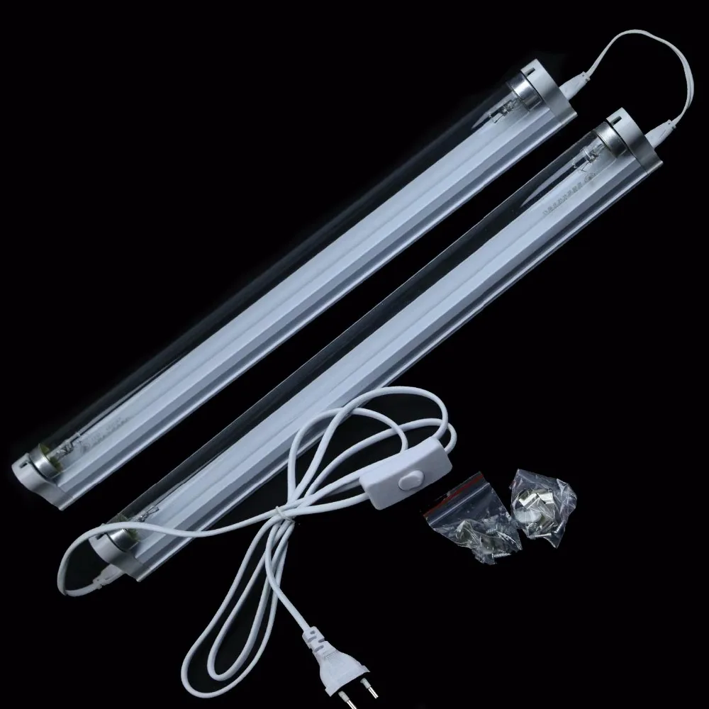 Tanie 30W kwarcowy UV bakteriobójczy CFL fluorescencyjna lampa prosta z uchwytem czysty przez zestaw sterylizatora UVC dezynfekcja zabij roztocza