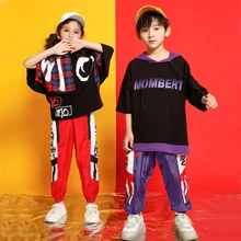 Детская рубашка Худи и штаны шорты хип-хоп костюмы Костюмы наряды танцевальные костюмы для мальчиков и девочек для Бальных и сценических танцев Танцы уличная