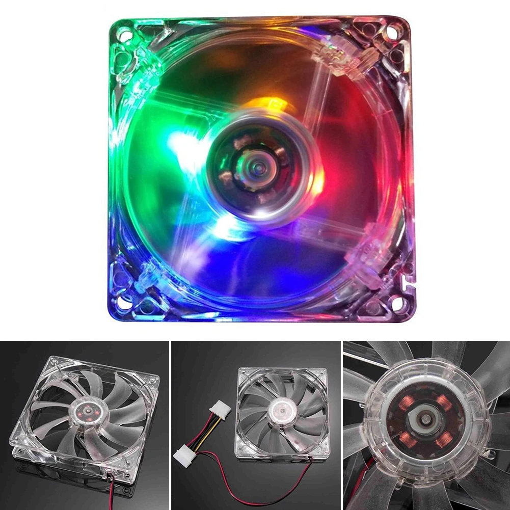 

Cooling Fan LED Light For Computer Ultra-quiet PC Case Fan 4 Pin CPU