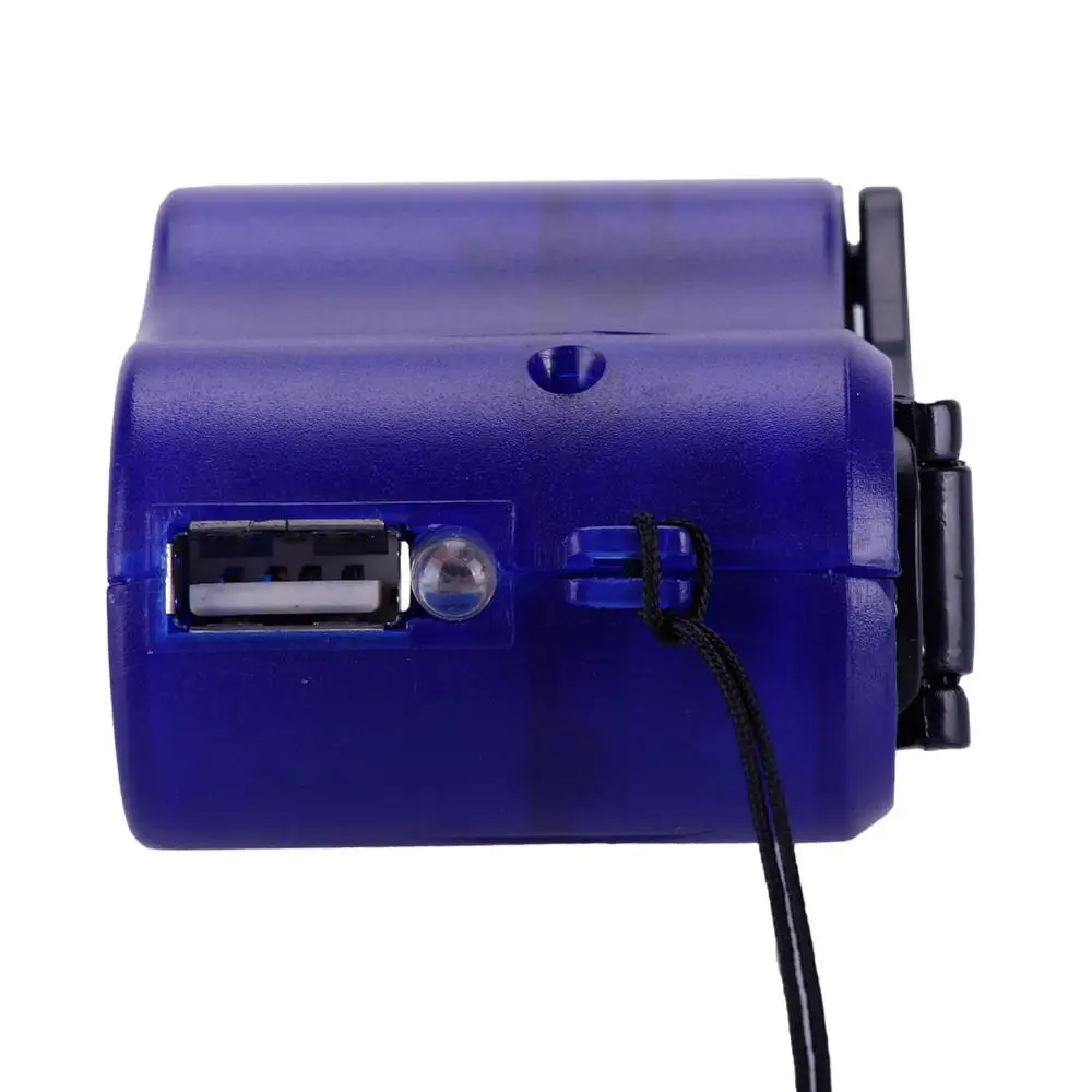 Hand-Winding Charger With The Interface Of USB Hand Crank Charger Generator Manual Mobile Emergency Phone Charger#277540 - Цвет: Blue