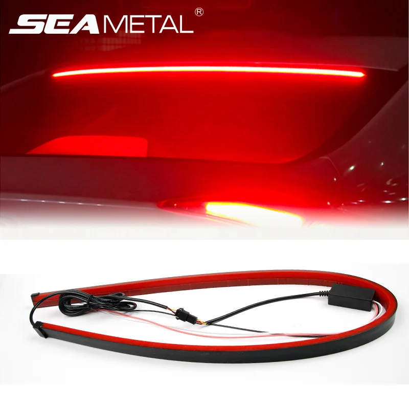SEAMETAL Universal 12V 90cm Car Third Brake Light Flexible LED High