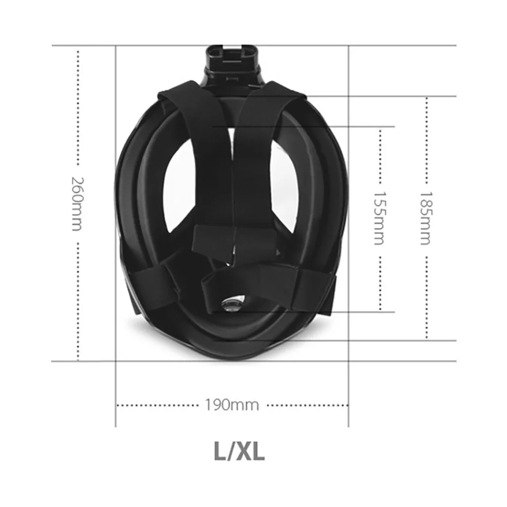 Трубка маска анфас маска для подводного плавания обзора 180 градусов подводное плавание оригинальный, сухой верхний Комплект Анти-туман для