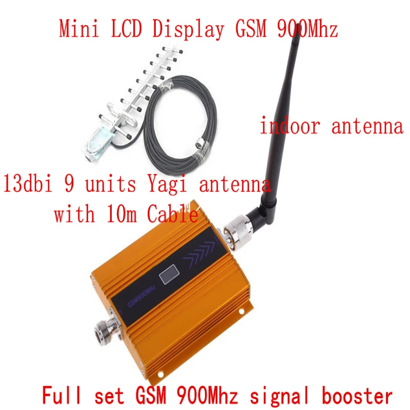 

LCD display+13dbi yagi! gsm mobile phone mini GSM 900mhz cellular signal booster gsm cell phone GSM signal repeater amplifier