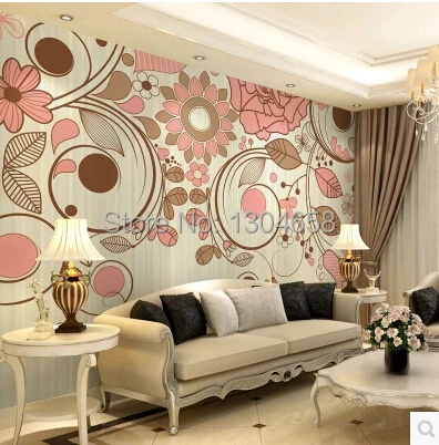 

Custom retro wallpaper,decorative patterns and flower murals for living room bedroom Cafe background wall PVC papel de parede