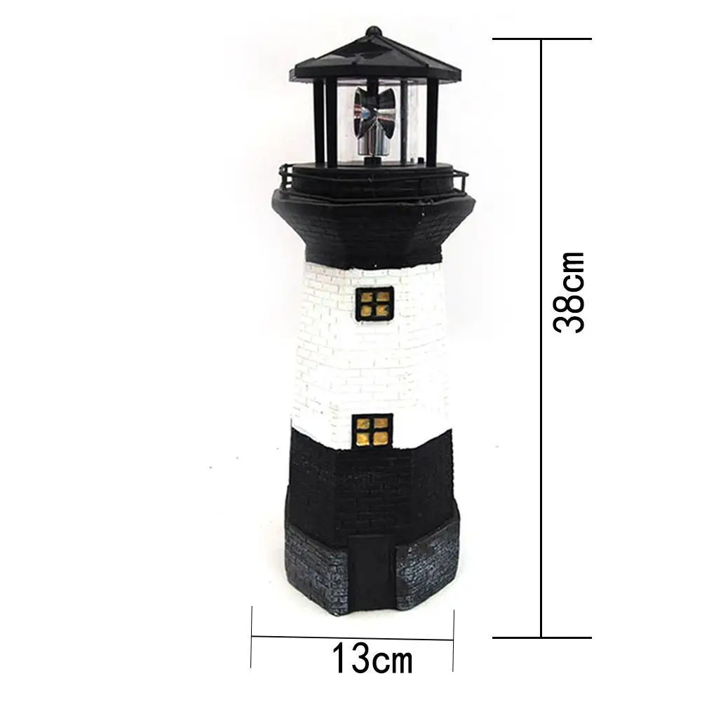 1 шт. черный Солнечный роторный маяк-лампа на солнечных батареях декоративный светильник для двора дорожка газон сад патио вилла декоративный фонарь