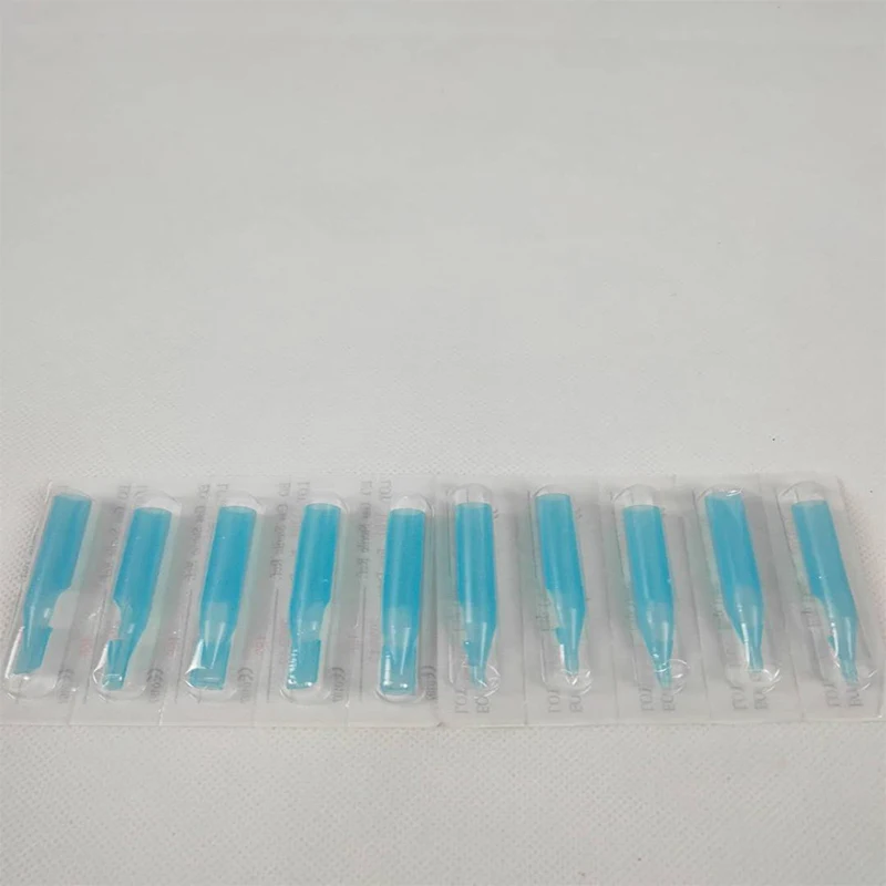 Tattoo Tip 150PCS RT Round Tip Tattoo Disposable Nozzle for beginners tattoo kits supply Hurricane tattoo needle Blue
