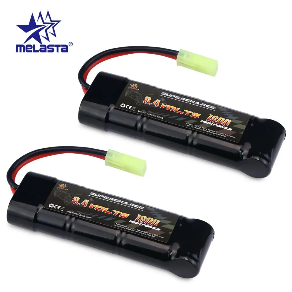 

MELASTA 8.4V 1800mAh Ni-MH High Power Battery Packs with Mini Tamiya Discharge Connector for RC Racing Cars