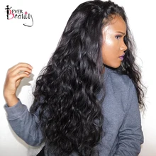 Ever Beauty Brazilian Body Wave Non remy 250 Density Lace Front Human Hair Wig Natural Black