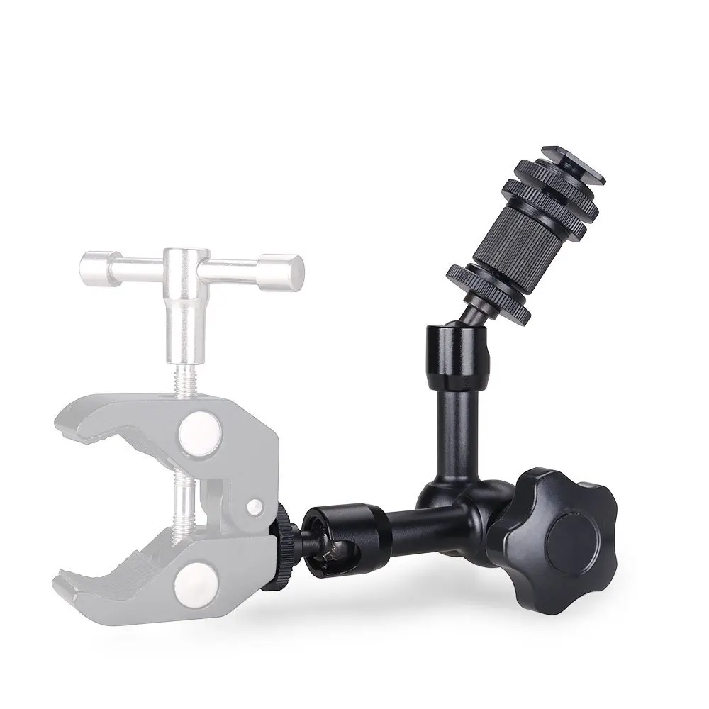 

Universal Alluminum 7" 11" Magic Arm Holder for HDMI Monitor LED Light LCD Video DSLR Camera Flash Tripod Photo Studio Equipment